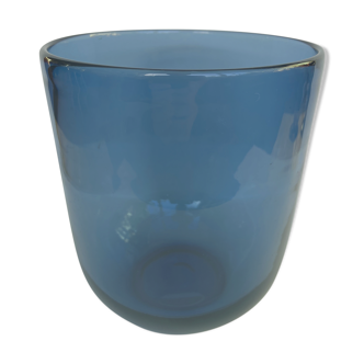 Blue glass vase