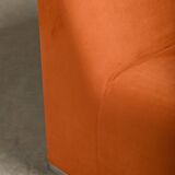 Fauteuil lounge Giancarlo Piretti Alky en velours d'automne pour Anonima Castelli, Italie