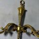 Pair of vintage gold wall sconces – Louis XVI style – 2 arms of