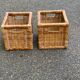 2 storage boxes in woven rattan and wicker, IKEA Branas style.