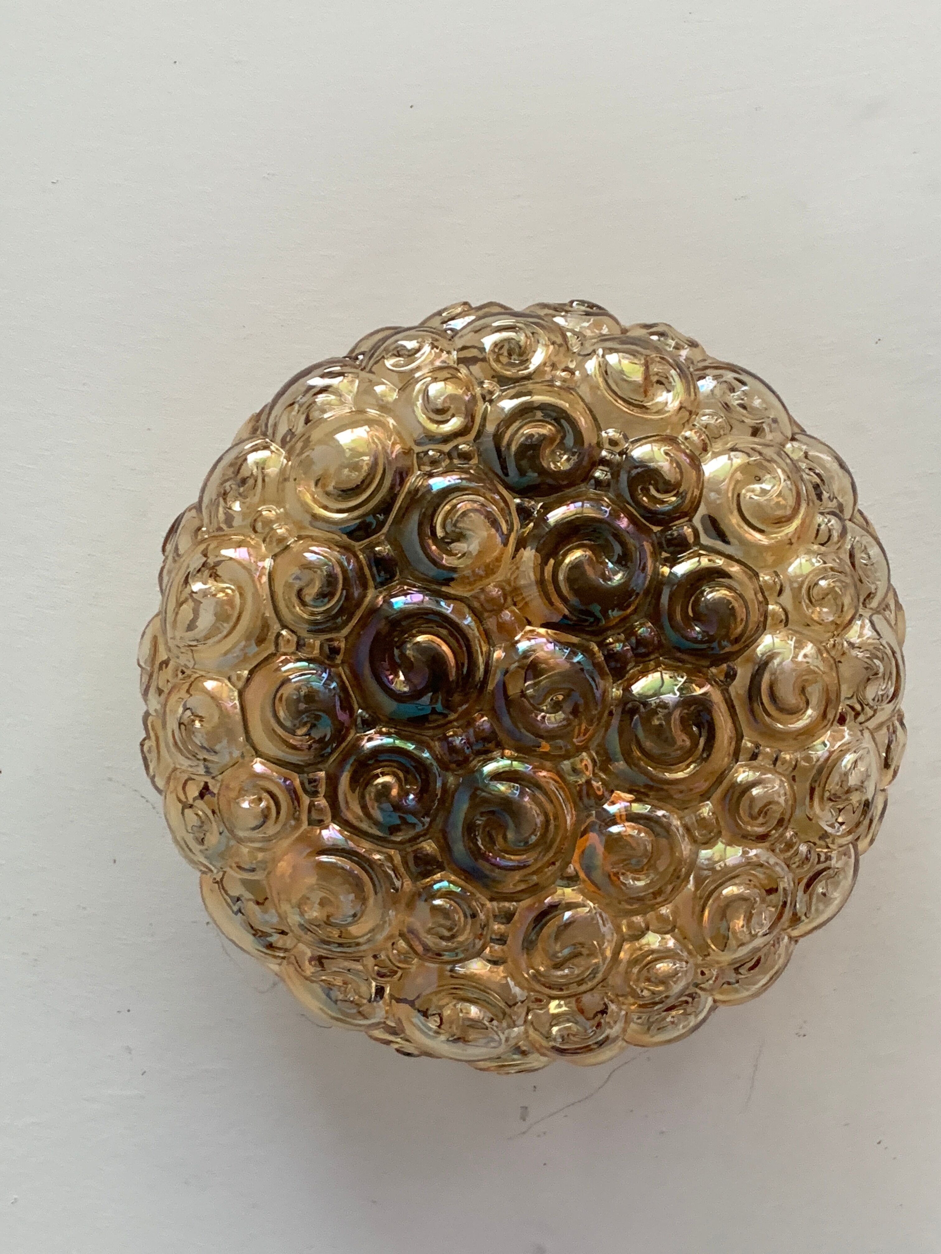 Ceiling lamp or wall lamp in glass, design Helena Tynell, 1960