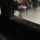 Old-air patinated black mirror 54x38cm