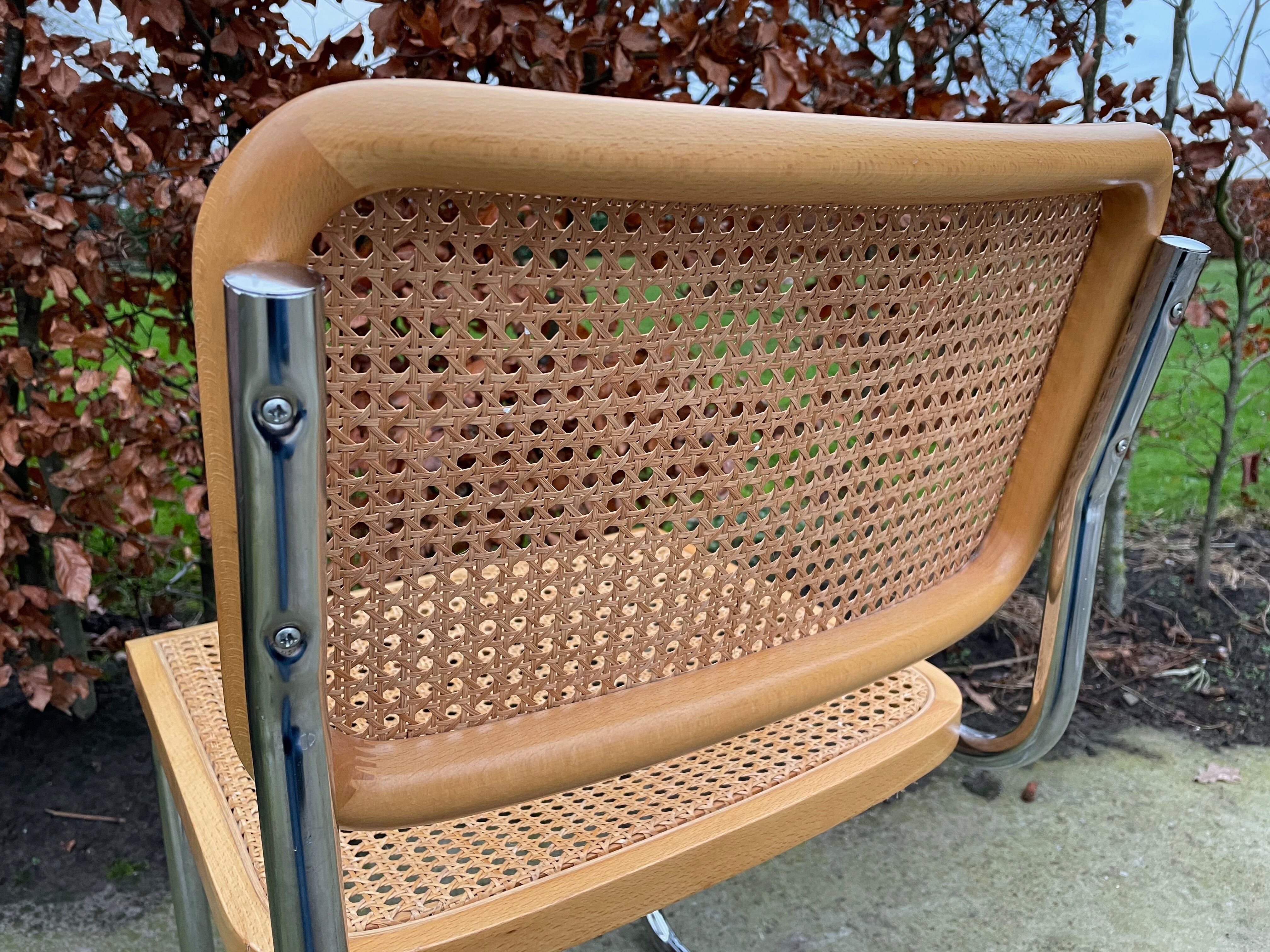 Lot of 4 chairs model Cesca by Marcel Breuer