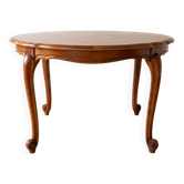 Table de salle à manger ronde extensible style Louis XV en bois