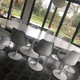3m table and 10 tulip chairs set