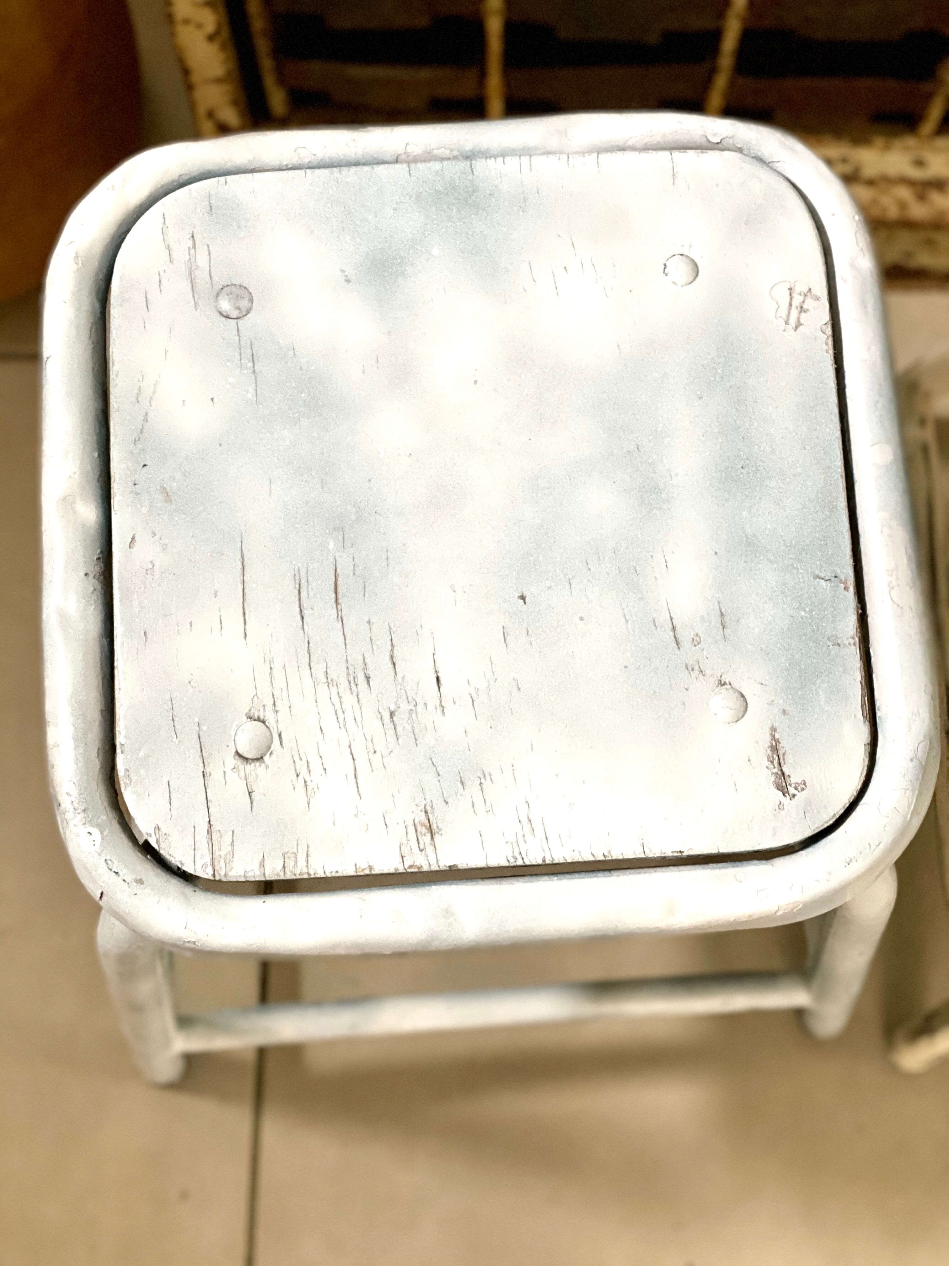 Pair of industrial workshop stools