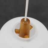 1960s pendant glass lamp by uluv, czechoslovakia