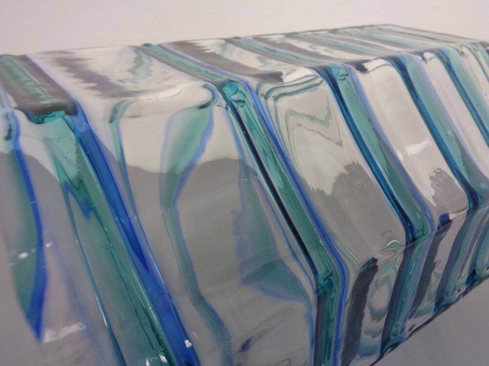 Large French filigree vase in crystal glass, 1960s
