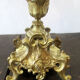 Pair of bronze candelabras and brass bobèches