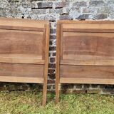 Pair of walnut headboard