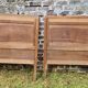 Pair of walnut headboard