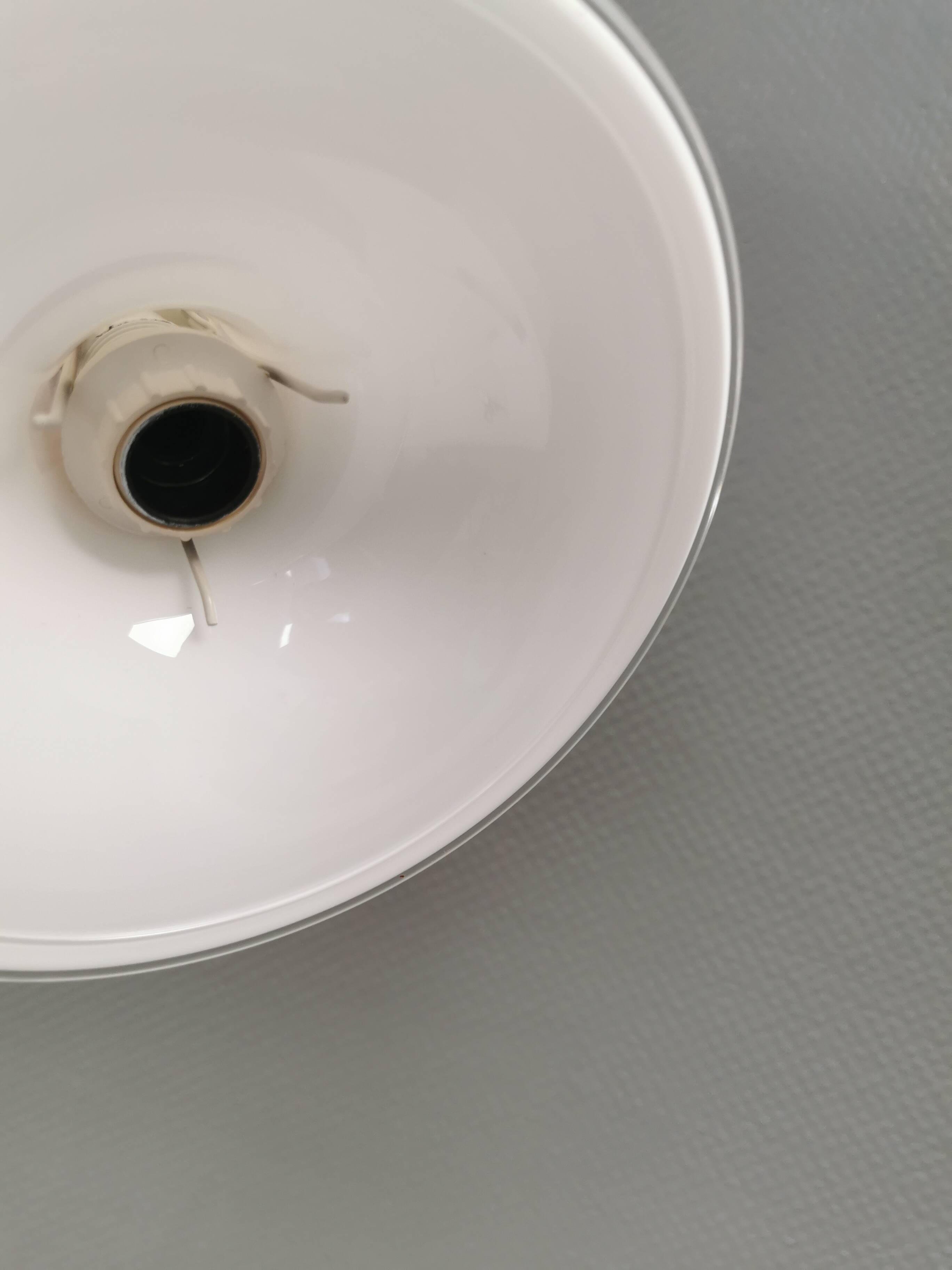 Suspensions en verre opale Holmegaard Mandarin, Michael Bang 1983