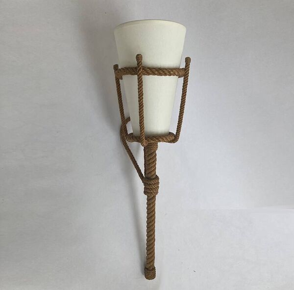 Lampe applique corde 1950 vintage