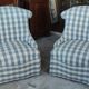 Pair of old crapaud armchairs