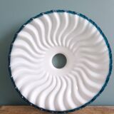 Adjustable "rise and fall" suspension, opaline and porcelain rise and fall