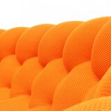 Canapé bulle courbé Roche Bobois orange