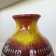 Vintage Scheurich Fat Lava Vase: West German Red & Yellow Pottery