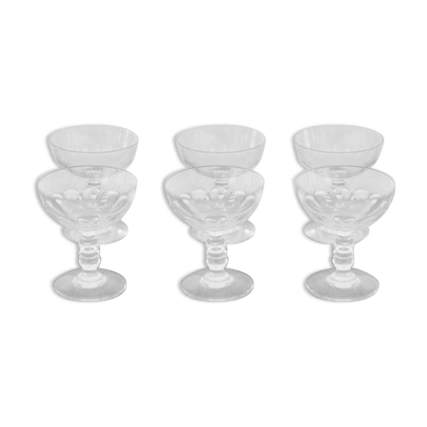 10 crystal champagne cups