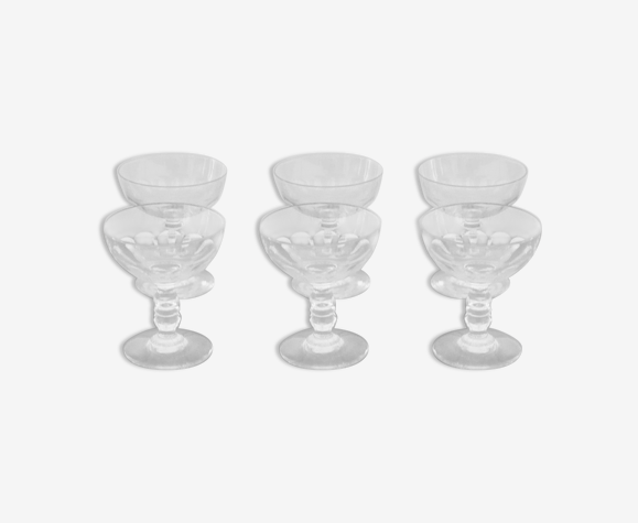 10 coupes à champagne en cristal