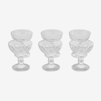 10 crystal champagne cups