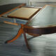 English-style wooden and leather table