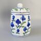Blue and green ceramic pot