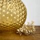 Vintage amber glass hanging lamp