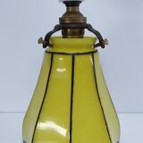 Yellow glass porcelain lamp, early 20th century