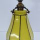Yellow glass porcelain lamp, early 20th century