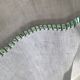 Drap 2 places brodé BB, pastilles, double jour échelle couleur vert clair