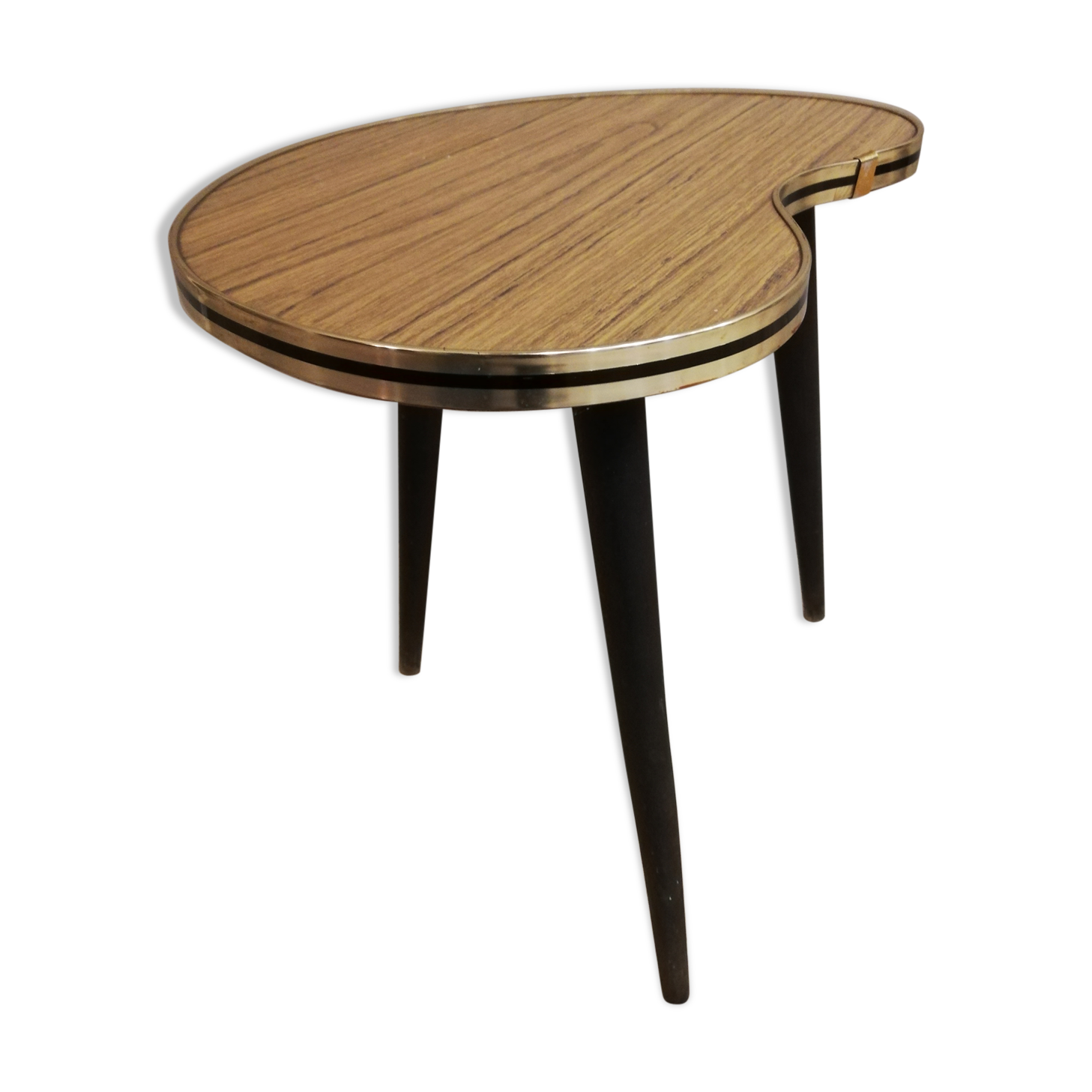 Tripod low plateau form bean 60 70 vintage side table