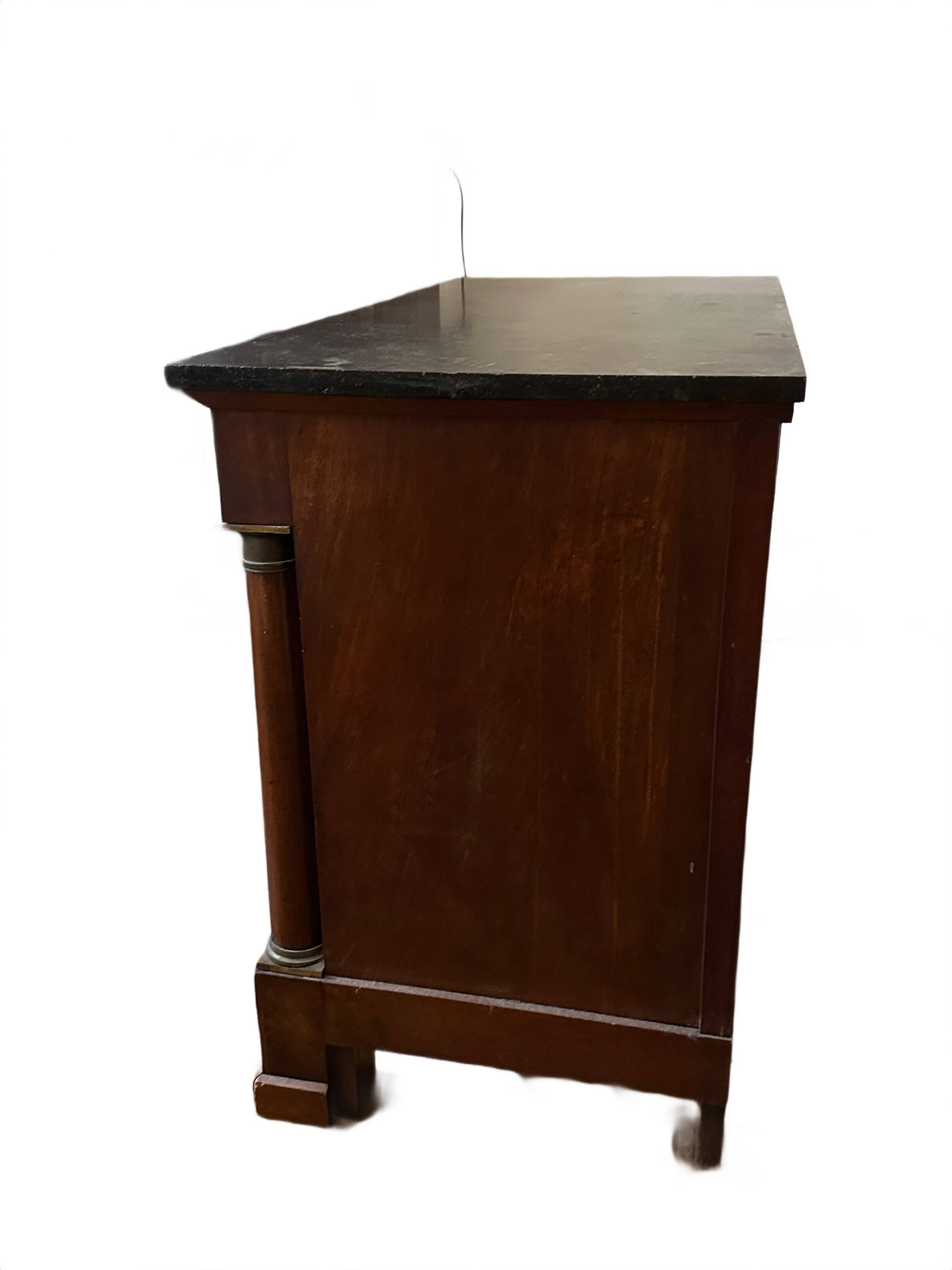 Empire column chest of drawers – early 19th century