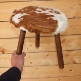 Pair of cow skin stools
