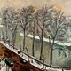 Oil on canvas boulevard scene in Paris 20th century in the style of Marquet