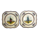 Quimper HB two square plates of Breton peasants from the early 20th century