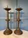 Pair of neo-Gothic bronze candlesticks