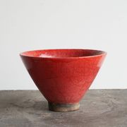 Cracked "Sang de Boeuf" bowl, glazed, early 20th century