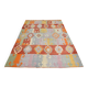 Tapis Oushak 7x9, style bohème, coloré, 195x259 cm