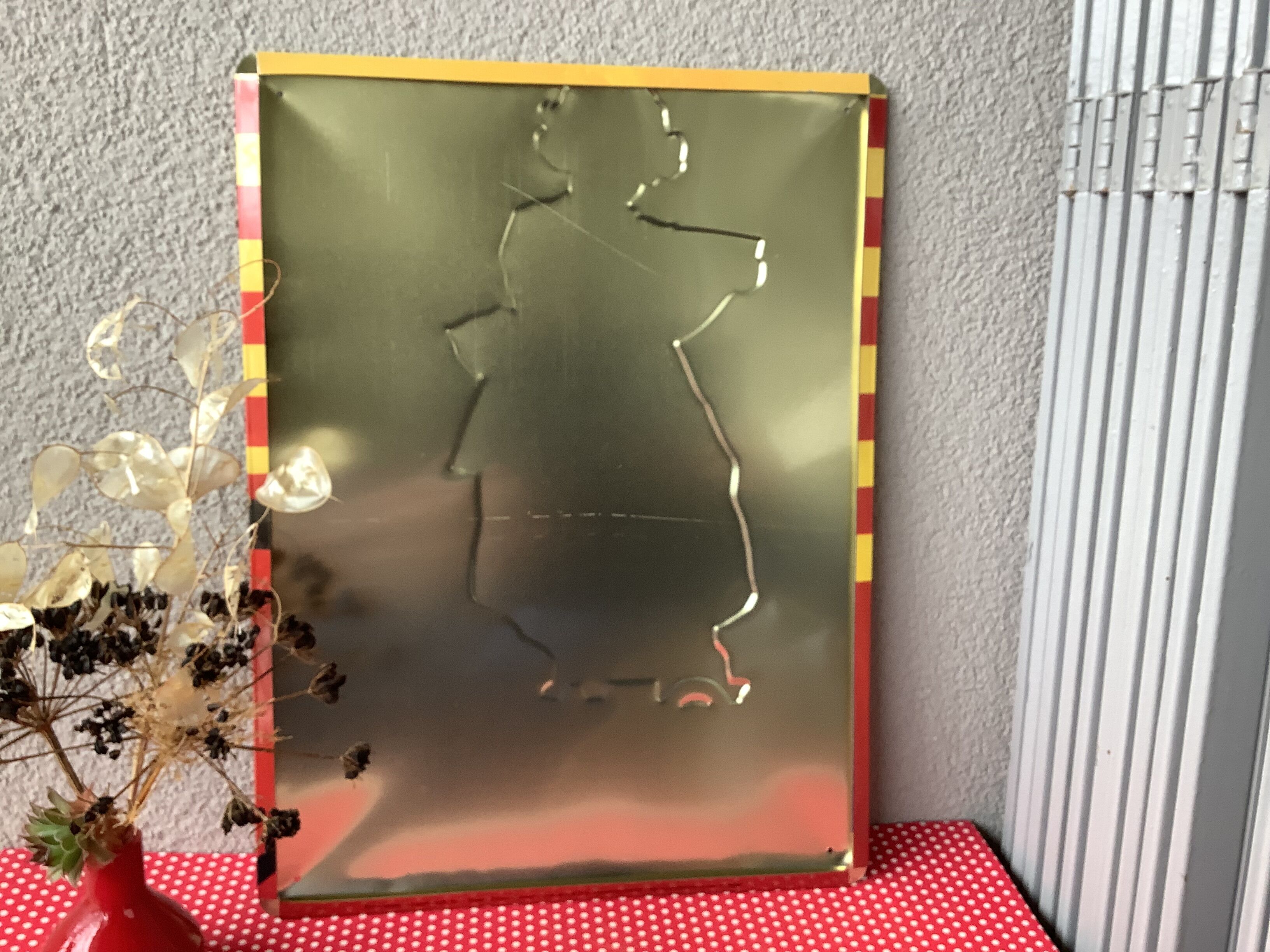 Maggi advertising plate in stamped sheet metal - 30 x 40 cm