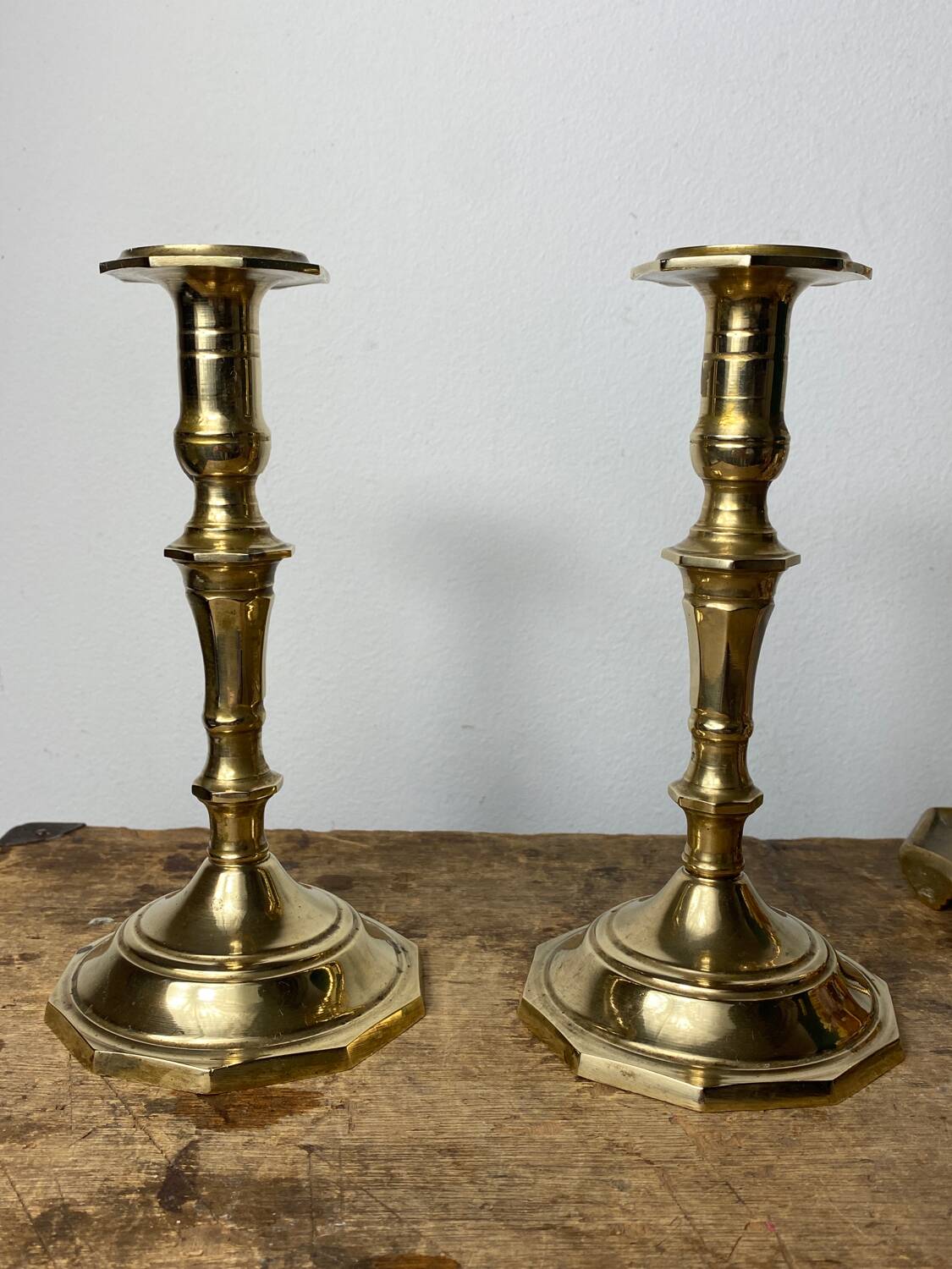 Pair of vintage brass candlesticks