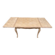 Table à manger extensible Louis XV bois massif chêne et marqueterie 200cm