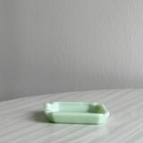 Green opaline ashtray, retro design,