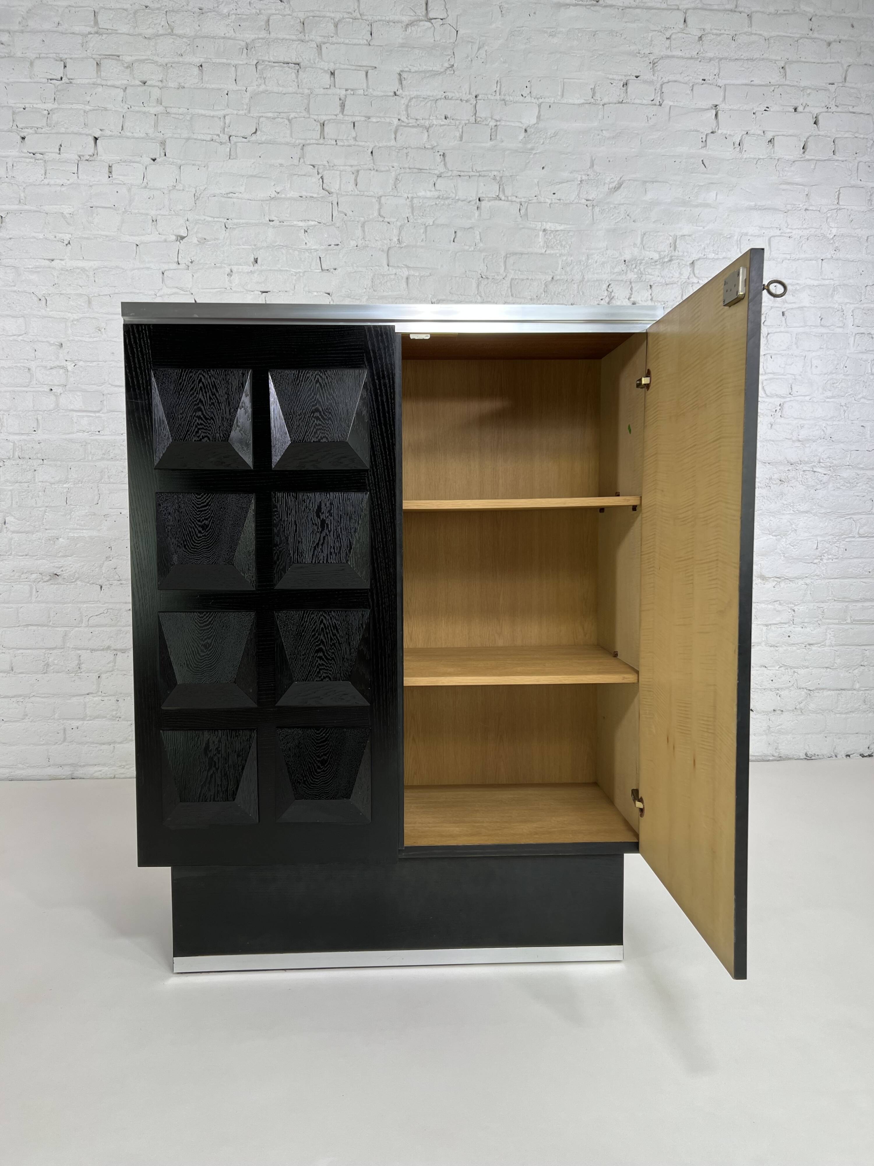 Brutalist bar storage cabinet