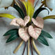 Floral ceiling light in metal and glass, Paterno Franco