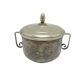 ABU Sugar Bowl, mid-century modern, silver-plated brass, Poland, 1960s