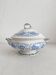 Antique ironstone tureen “Flora Lichen” Creil and Montereau