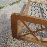 Vintage bed with compass feet from the 1950s