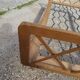 Vintage bed with compass feet from the 1950s
