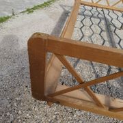 Vintage bed with compass feet from the 1950s