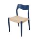 Chaise en teck bleue, design danois, années 1960, designer : Niels Otto Møller